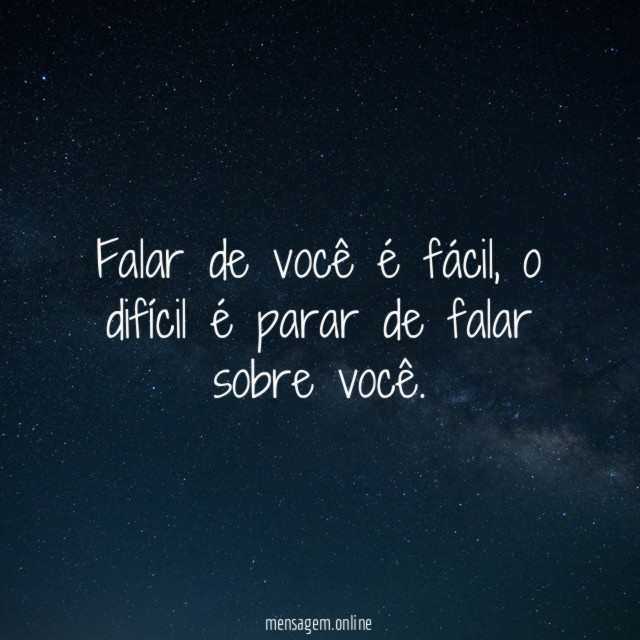 falar de você é fácil