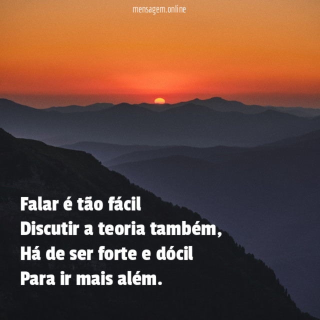 Falar é tão fácil Discutir a teoria também