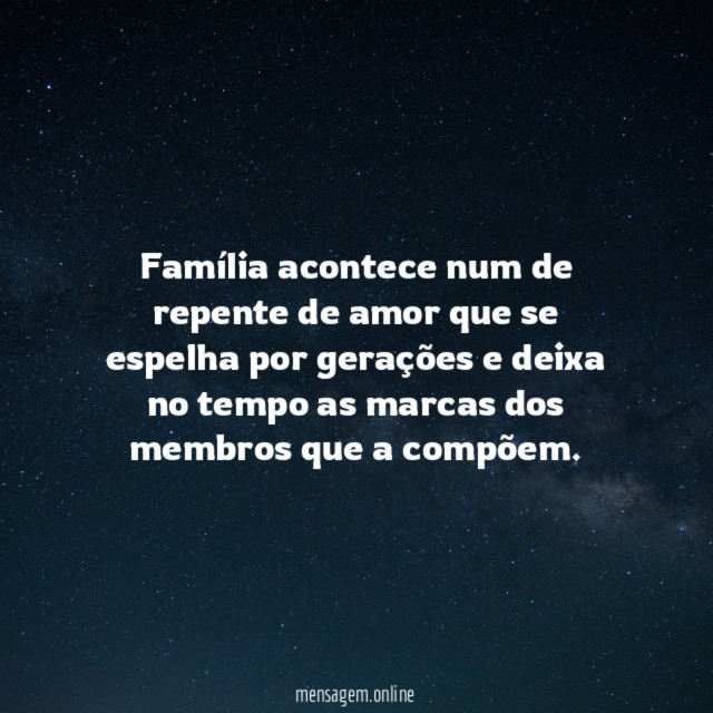 Família acontece