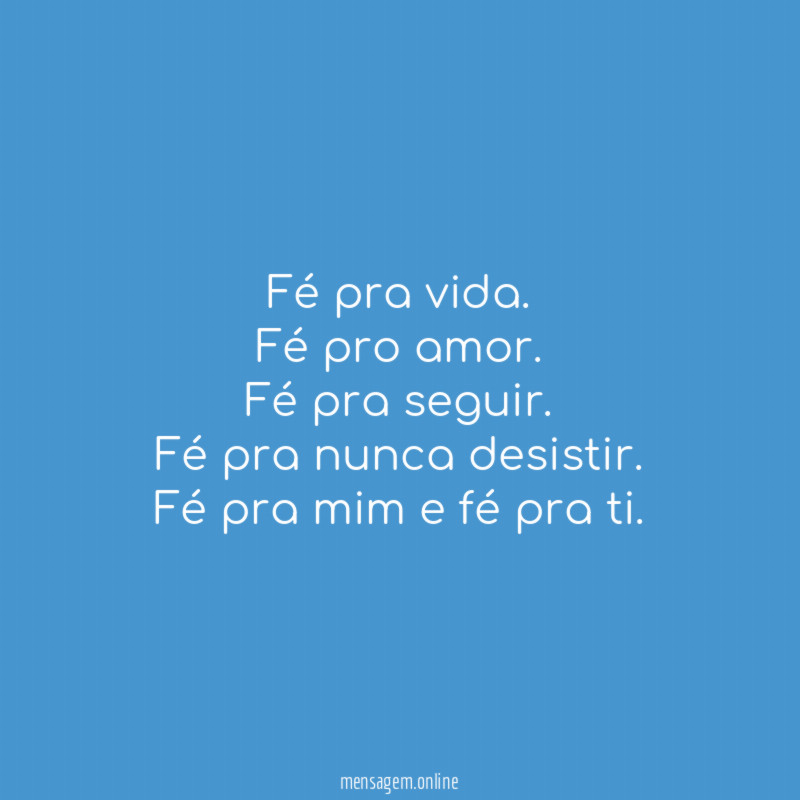 Fé pra vida