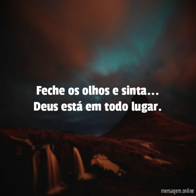 Feche os olhos e sinta