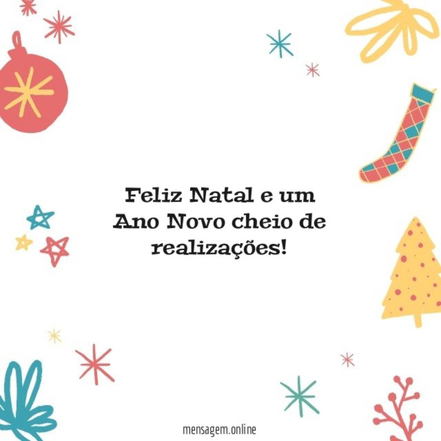 Feliz Natal e um Ano Novo cheio de realizações