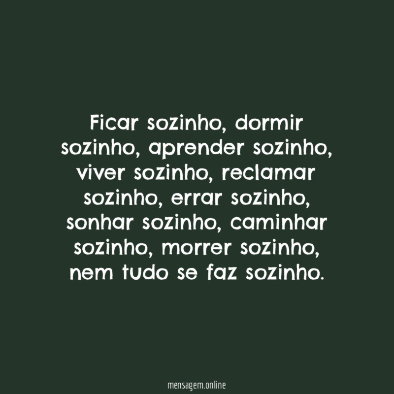 Ficar sozinho