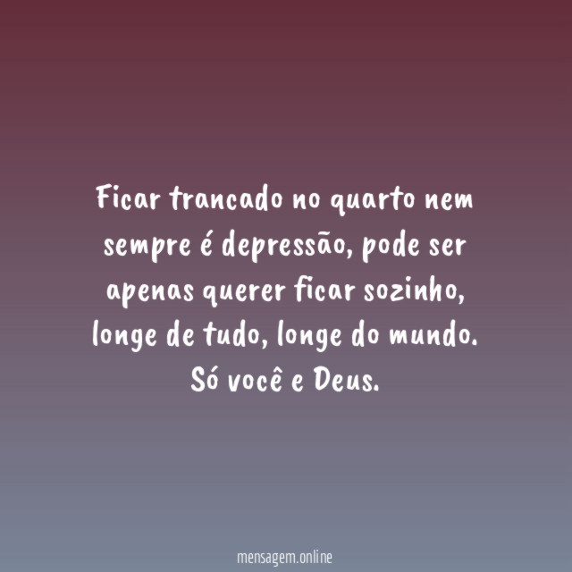Ficar trancado no quarto nem sempre é depressão
