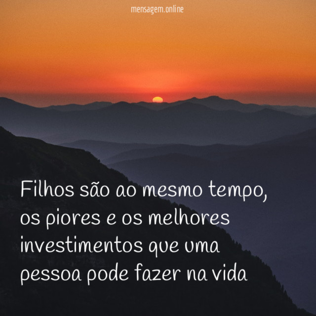 Filhos são ao mesmo tempo