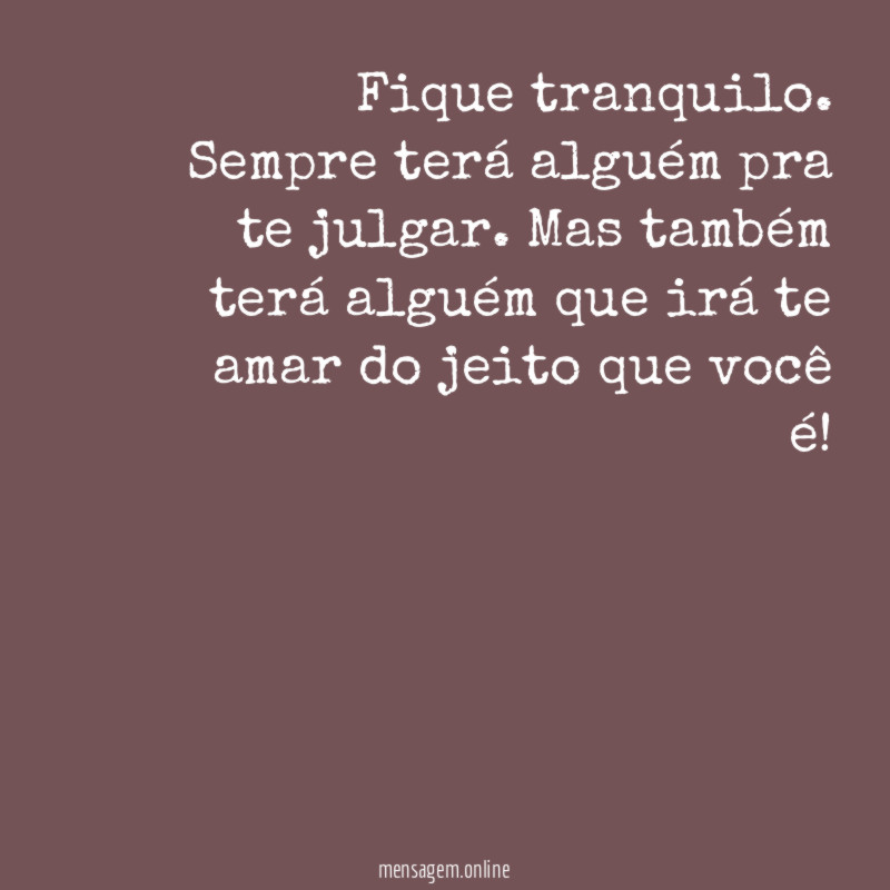 Fique tranquilo