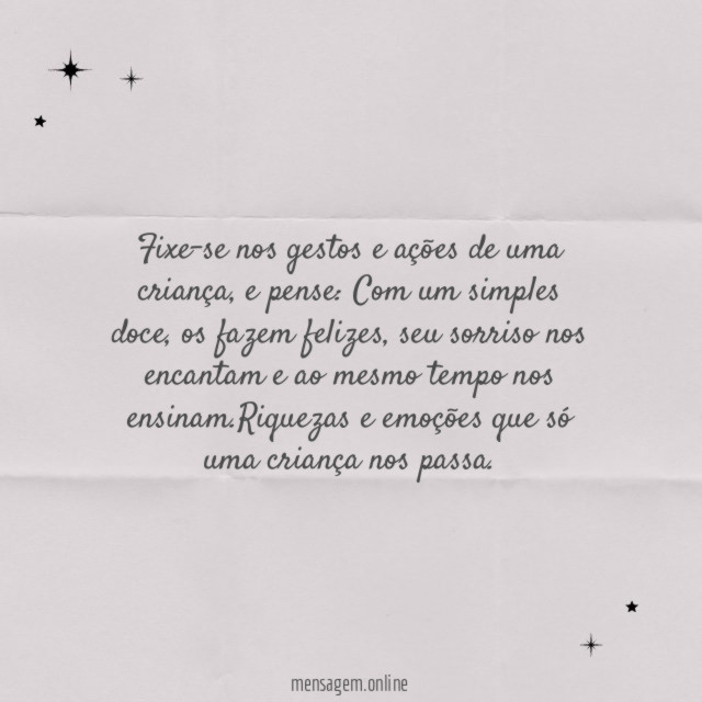 Fixe-se nos gestos e ações de uma criança