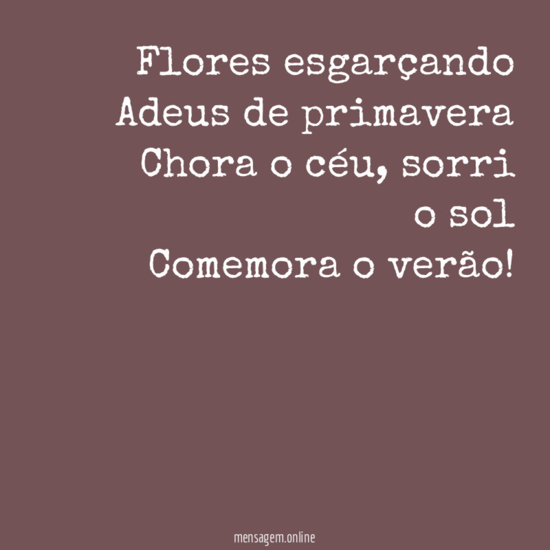Flores esgarçando Adeus de primavera Chora o céu