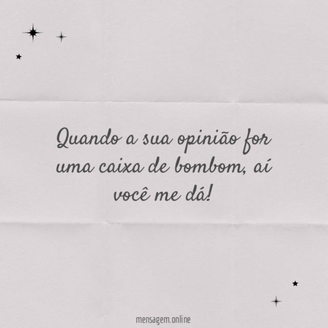 For uma caixa de bombom