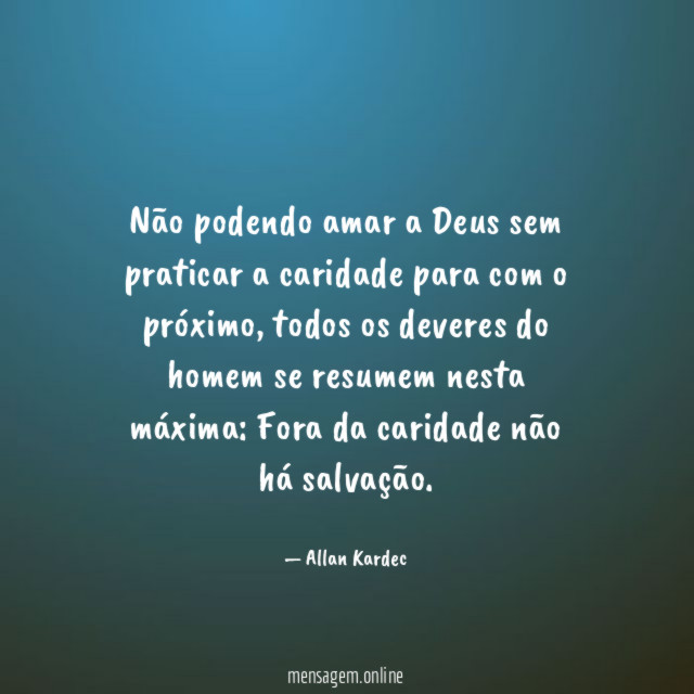 Fora da caridade