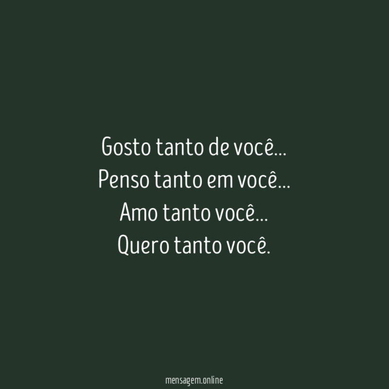 Gosto tanto de você