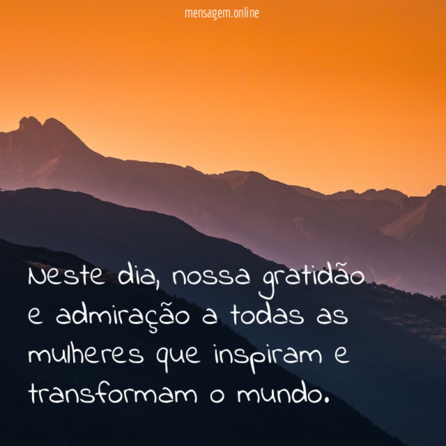 Gratidão e admiração