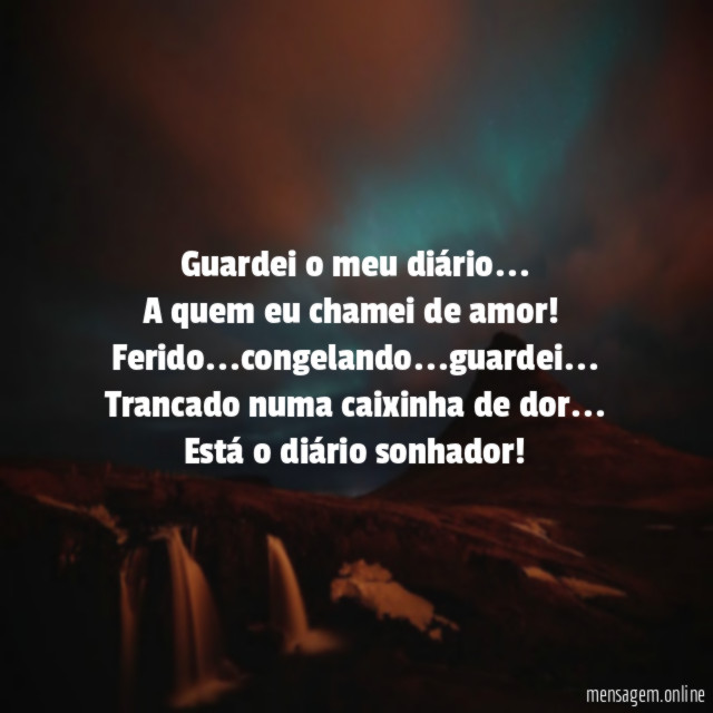 Guardei o meu diário