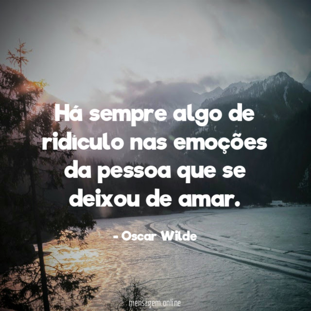Há sempre algo de ridículo nas emoções da