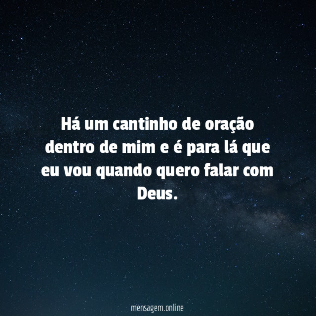 Há um cantinho de oração dentro de mim