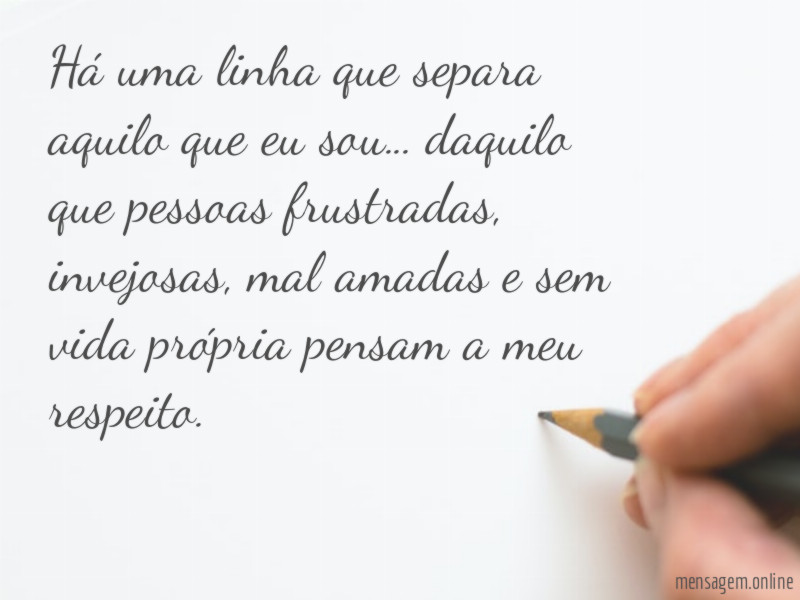 Há uma linha que separa