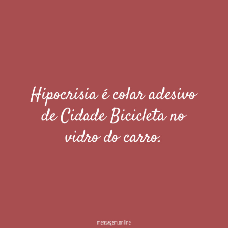 Hipocrisia é colar adesivo de Cidade Bicicleta no vidro do carro