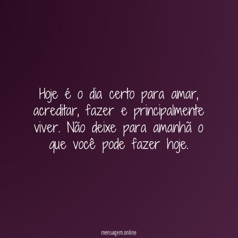 Hoje e Amanhã