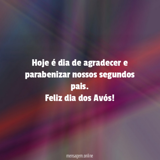 Hoje é dia de agradecer e parabenizar nossos segundos pais