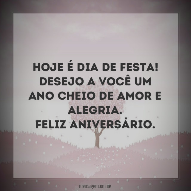 Hoje é dia de festa