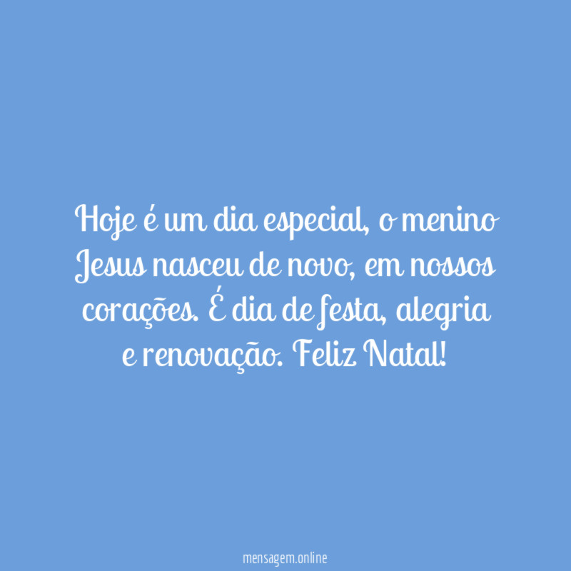Hoje é um dia especial