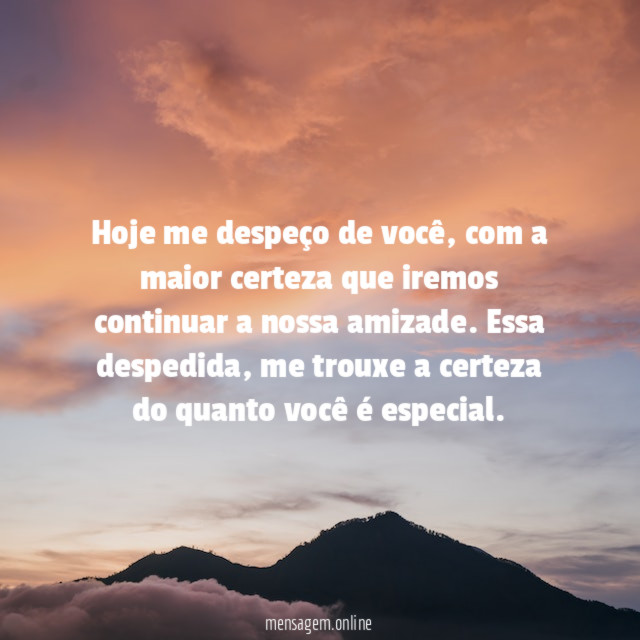 Hoje me despeço