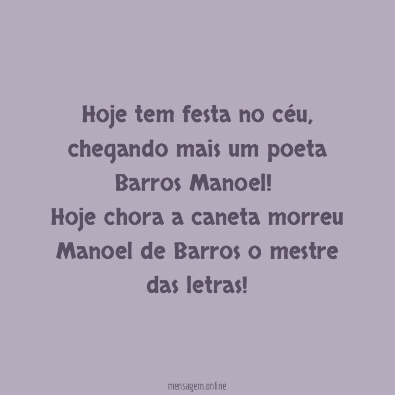 Hoje tem festa no céu