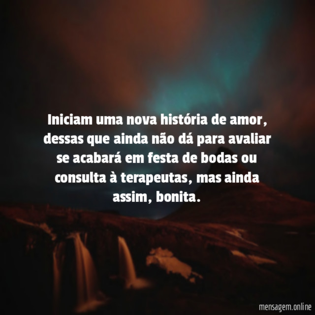 Iniciam uma nova história de amor
