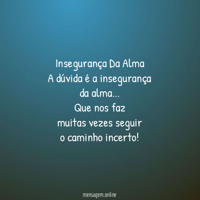 Insegurança Da Alma