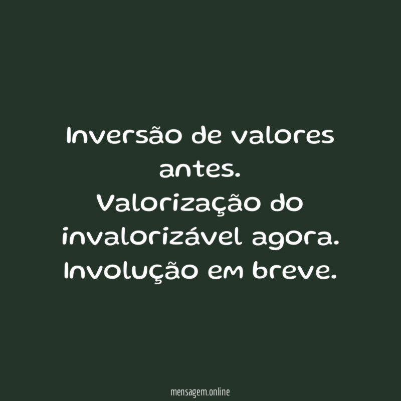 Inversão de valores antes