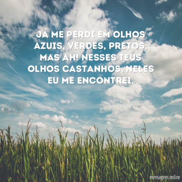 Já me perdi em olhos azuis