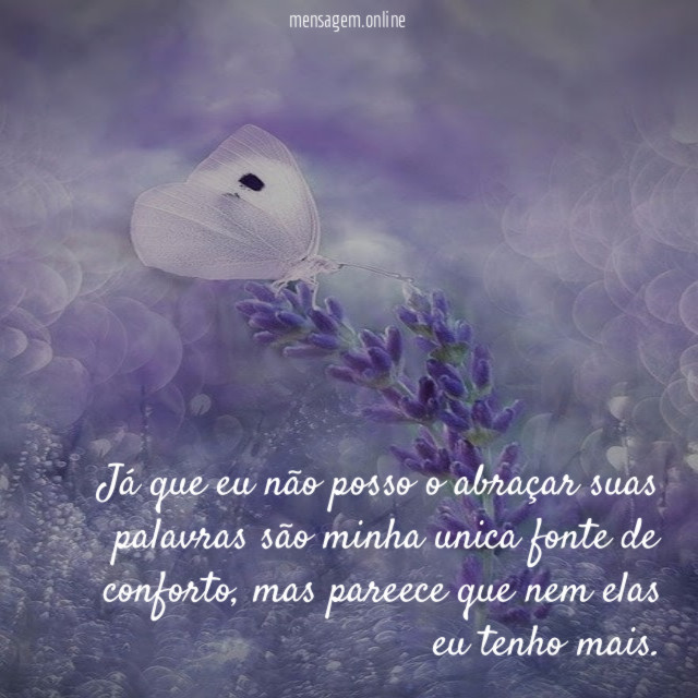 Já que eu não posso o abraçar suas