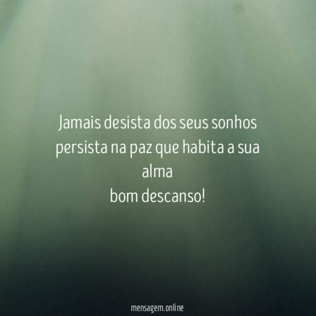 Jamais desista dos seus sonhos persista