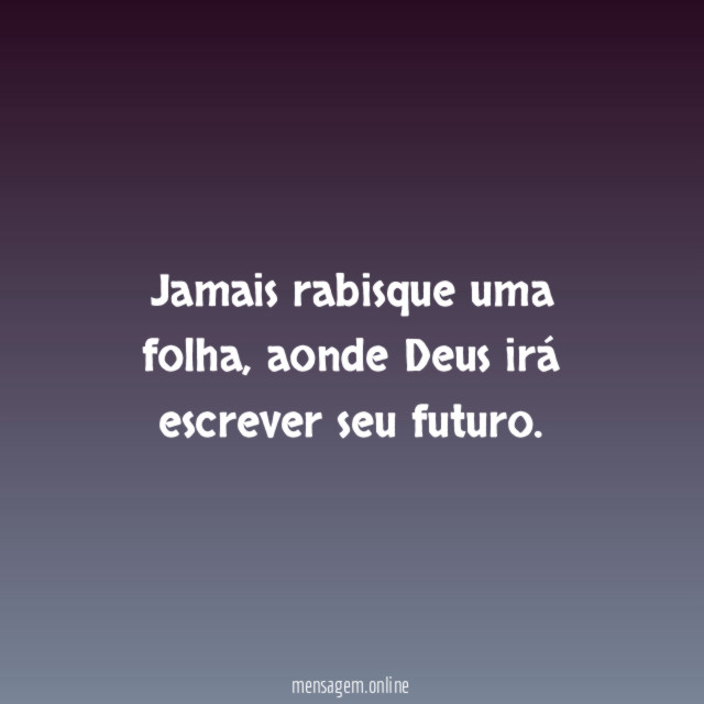 Jamais rabisque uma folha