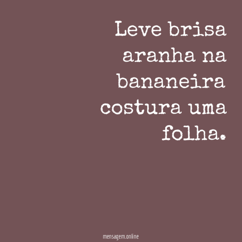 Leve brisa aranha na bananeira costura uma folha
