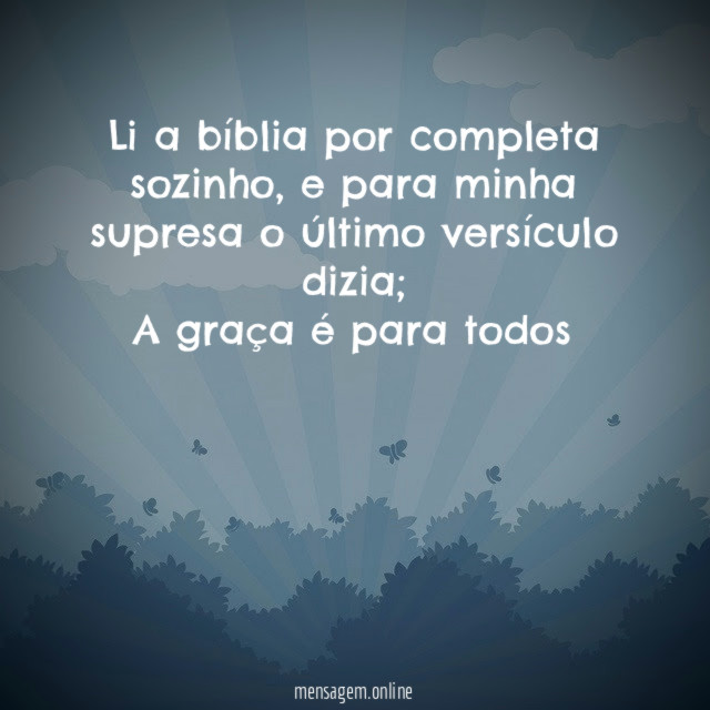 Li a bíblia por completa sozinho