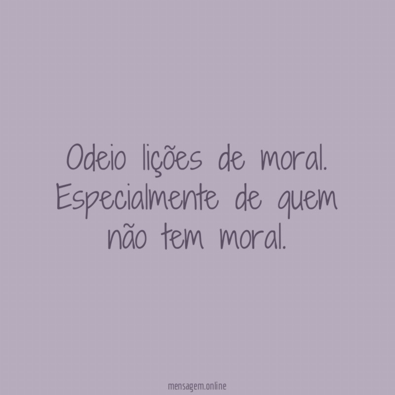 Lições de moral