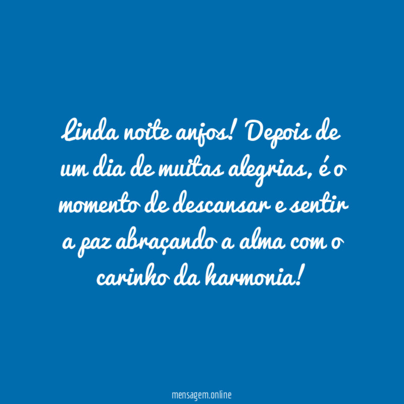 Linda noite anjos