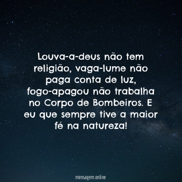 Louva-a-deus não tem religião