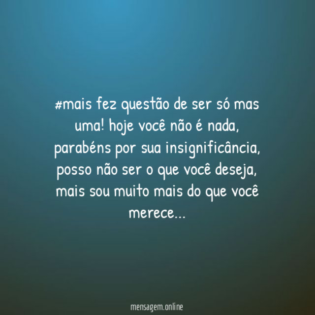 #mais fez questão de ser só mas uma