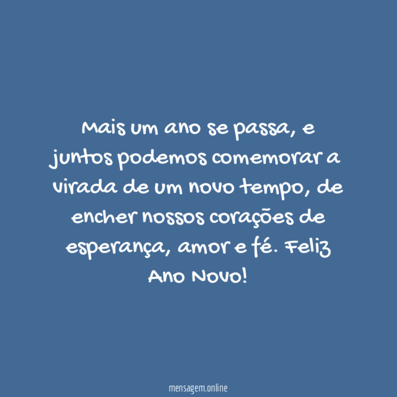 Mais um ano se passa