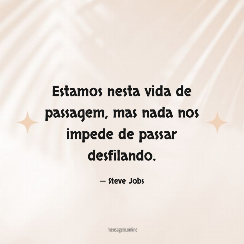 Mas nada nos impede