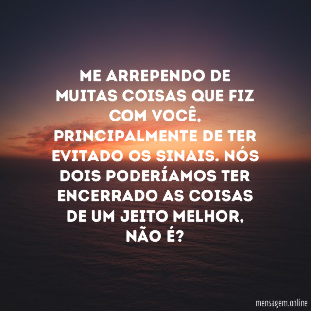 Me arrependo