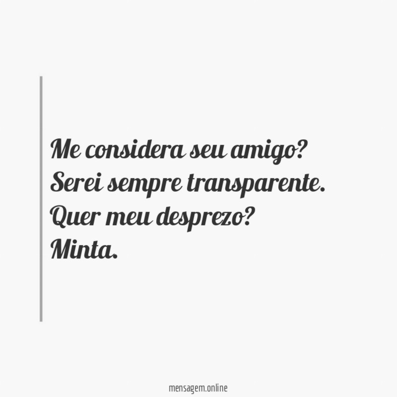 Me considera seu amigo