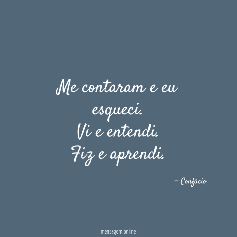 Me contaram e eu esqueci