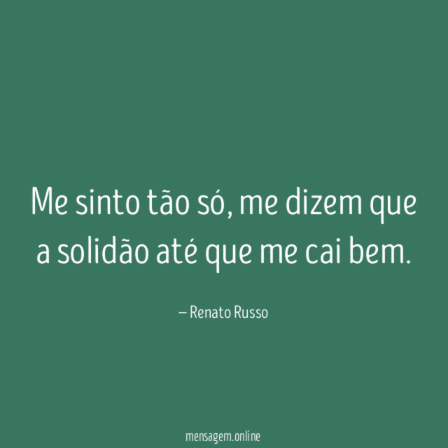 Me sinto tão só