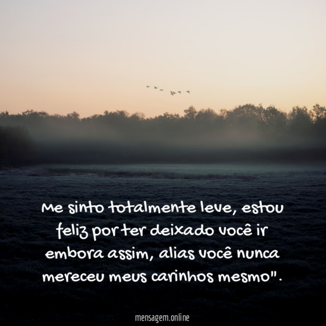 Me sinto totalmente leve