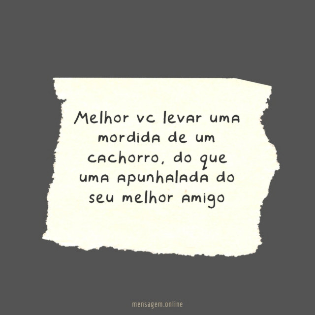 Melhor vc levar uma mordida de um cachorro