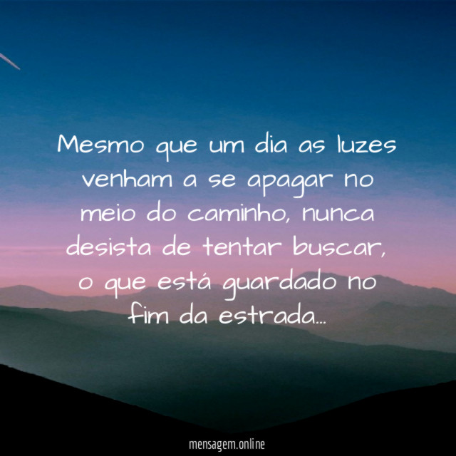 Mesmo que um dia as luzes venham a