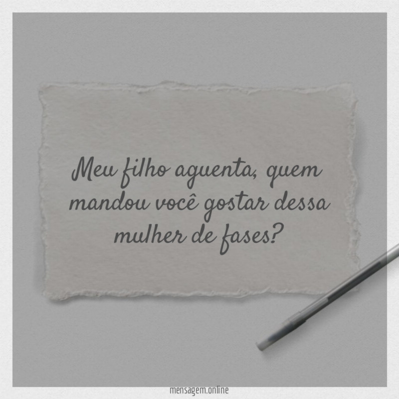 Meu filho aguenta